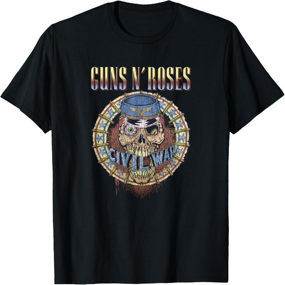 Официальная футболка Guns N  Roses Civil War с эффектом потертости S чёрный