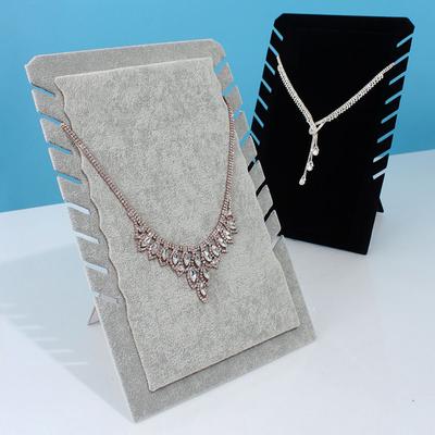 1pc, 8-bit Velvet Necklace Display Rack, Color Divided Into: Black, Gray.