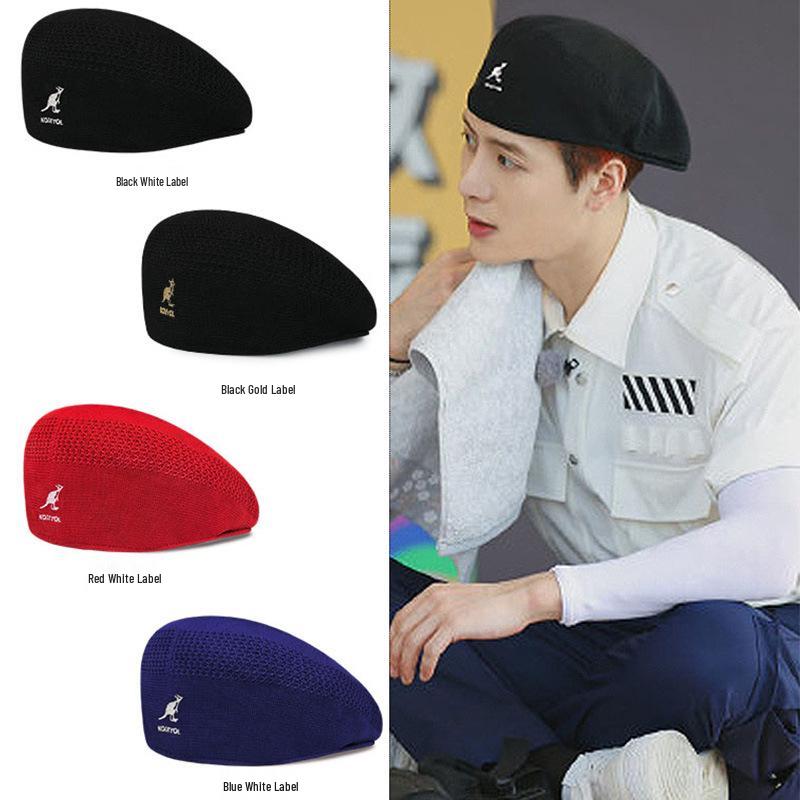 Kangol Retro Kangaroo Beret: Summer Mesh Painter Hat for Men & Women