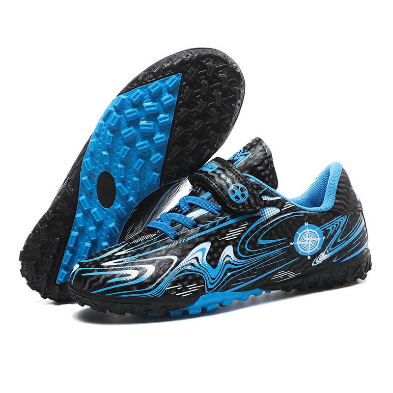 Children's football shoes Velcro broken nails medium and large children's men's and women's long nails lightweight shock absorption grass training 