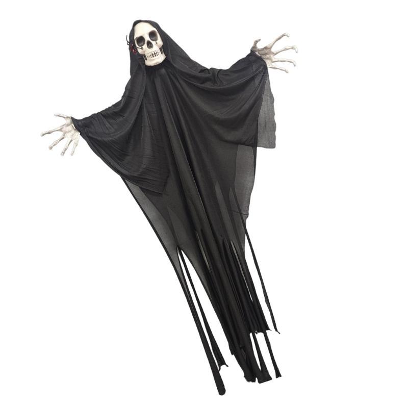 Halloweens Skull Head Decorations Festival Celebration Ornament for Front Yard Garden Window Terrifying Spirit Doll