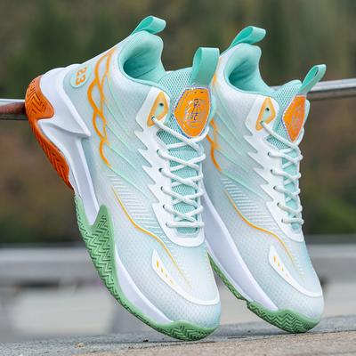 Chaussures de basket montantes en maille de soie glacée pour étudiants, chaussures de course à semelle souple, chaussures de sport décontractées pour hommes
