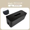 "Wood Grain Multi-Function Desktop Cable Organizer Box"