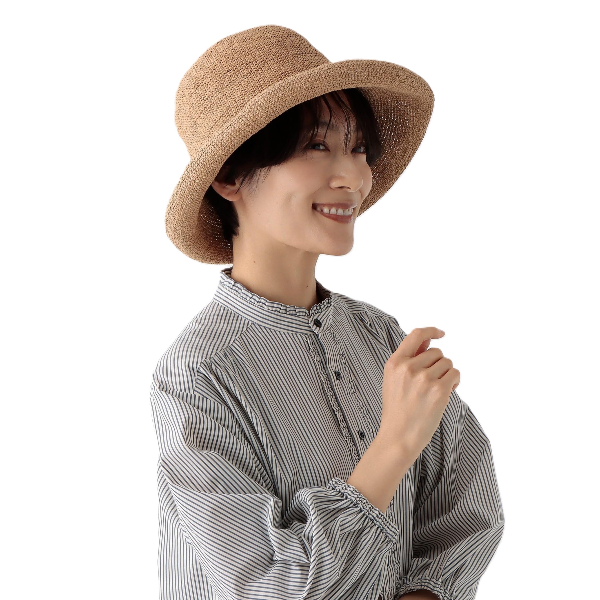 

Чай AfternoonTea LIVING Шляпа JK35 Тонкой вязки широкополая шляпа с защитой от УФ-лучей Светло-коричневый [Afternoon Living]