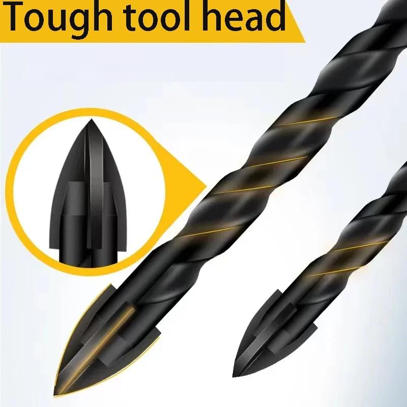 Multiple pack options Cross Hex Tile Drill Bit Set Glass Concrete Ceramic Tile Hard Alloy Triangle Drilling Bit Hole Opener