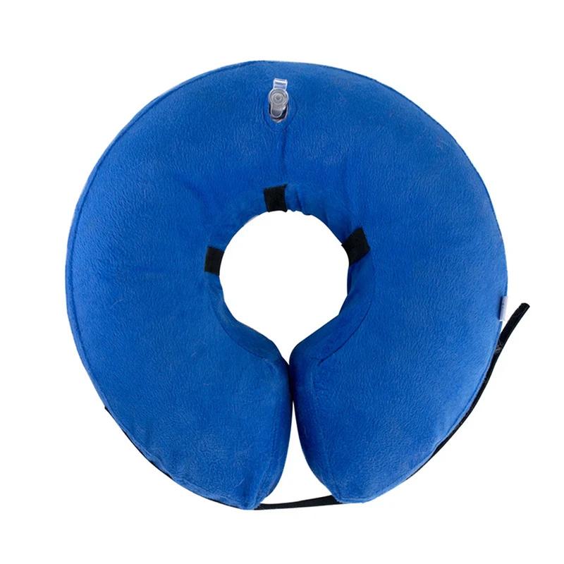 Inflatable Dog Recovery Collar Soft Pet Donut Collar for After Surgery Anti-Licking Wound Healing Protective Cone