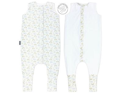 Sac de couchage double face avec pieds pour enfants de 3-4 ans - happy dino