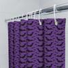Purple Halloween Shower Curtain With Black Bats Pattern Waterproof Bathroom Decor For Kids Room Party Decoration Size 72X84 Inch