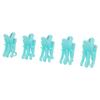 25 Pcs Hair Perm Clips for Men Small Volumizing Curl Styling Clamps with Non Slip Handle Blue
