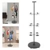 12-Head Iron Wig Holder,Pink/Black Cross Base/Round Base Freestanding Wig Display& Storage Rack 50*50*178cm for Hair Salons