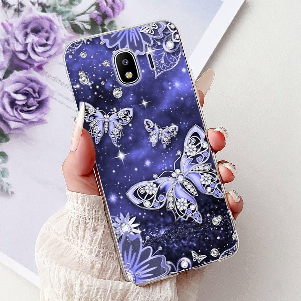 For Galaxy J4 2018 Case SM-J400F Fashion Painted Cover Soft Silicone Phone Case For Samsung Galaxy J4 2018 Fundas Capa Bags