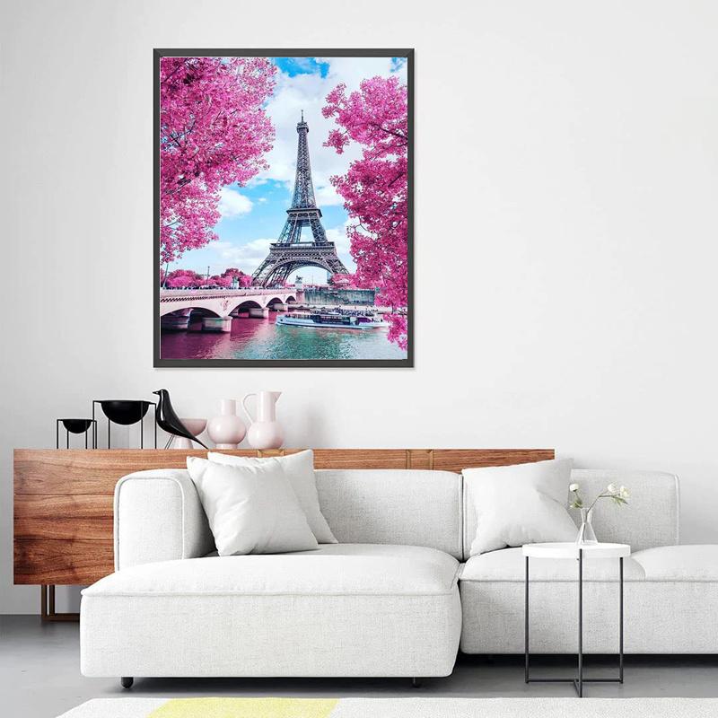 

5D DIY алмазная живопись цветы и башня комплект для вышивки крестом Мозаика Алмазная вышивка роза полная круглая/квадратная дрель украшение дома Round 30x40cm