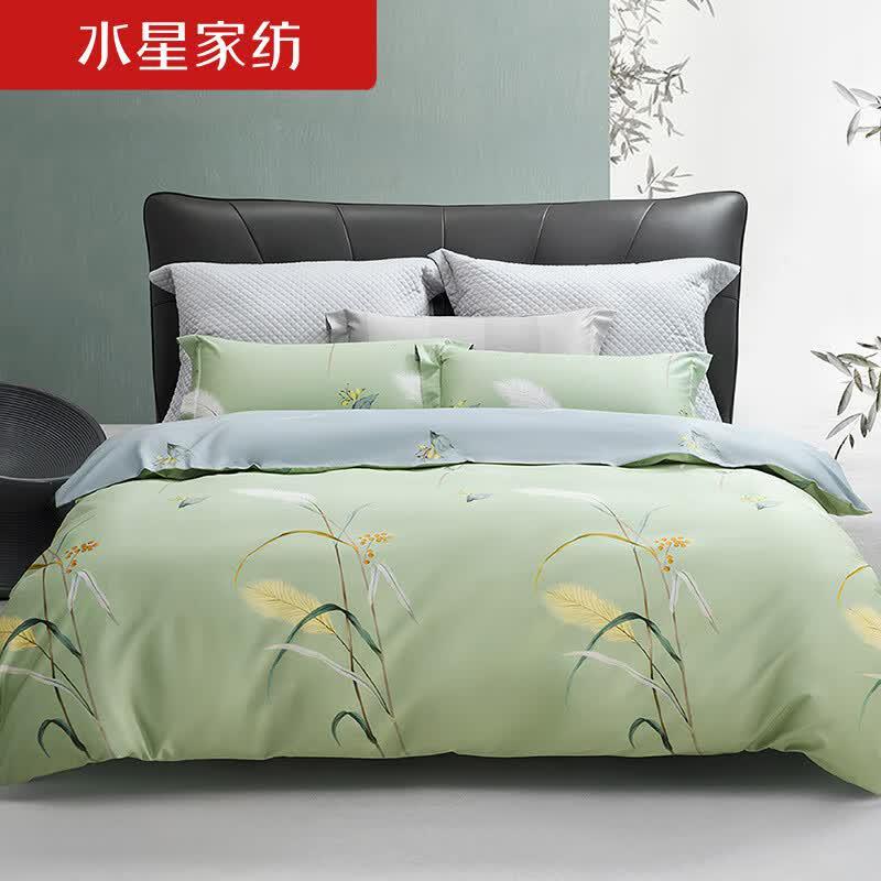 Soft Cotton Printed Antibacterial 4-Piece Bedding Set
