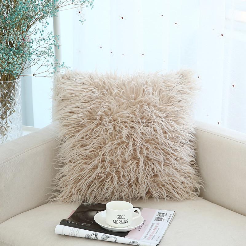 Plush Cushion Ins Style Modern Simple Sofa Cushion European Style Pillow Case
