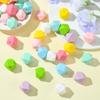 DanLingJewelry 50Pcs 17mm Hexagon Silicone Beads Large Colorful Polygonal Hexagonal Silicone Rubber Loose Beads for Pen Lanyard DIY Jewelry Making