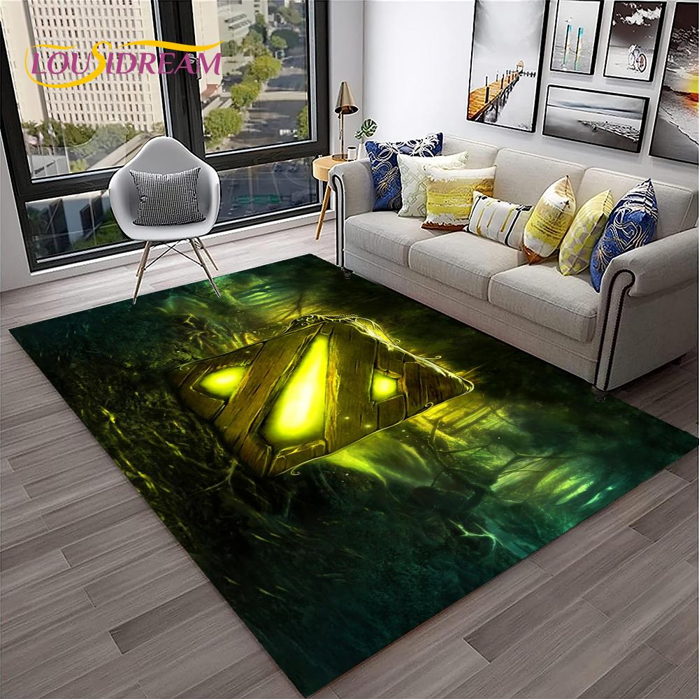 Tappeto HD Classici di Dota2 per Giocatori, Tappeto per Casa Soggiorno Camera da Letto Divano Zerbino Decorazione, Tappeto per Area Giochi Bambini Tappetino Antiscivolo