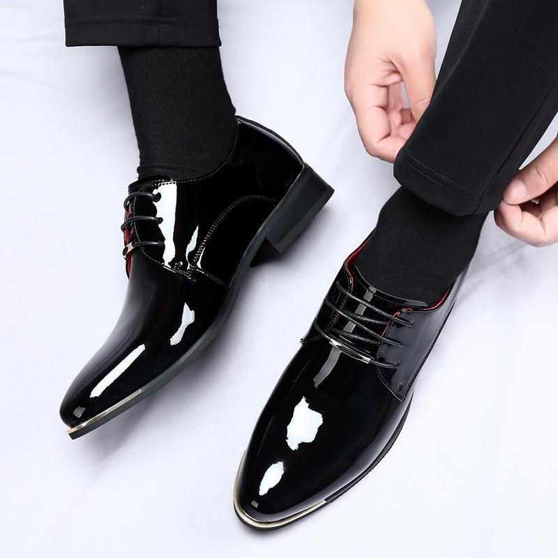 Fashion luxury Business Wedding Derby Men's Leather Shoes Minimalist and versatile styles Outdoor men's shoes for parties and office