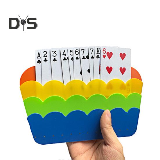 2 Pcs Hands-Free Playing Card Holder for Seniors Little Hands Arthritis Plastic Cards Game Holder for Poker Parties Family Card Game Nights