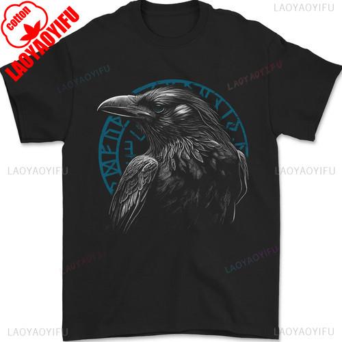 Odins Ravens Hugin Munin Viking Tee Norse Mythology Unisex Streetwear Y2k Vintage Ragnark Festival Gift Tshirt 2025