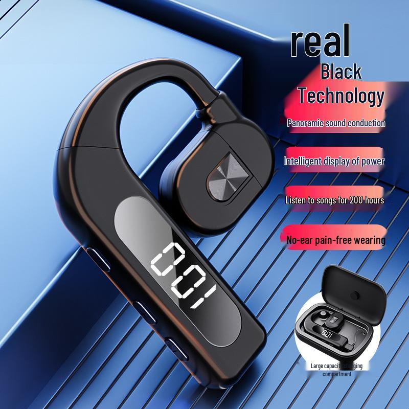 V59 Wireless In-Ear Ear-Hook Bluetooth Headset with Long Battery Life for Business, Car, and Sports Use