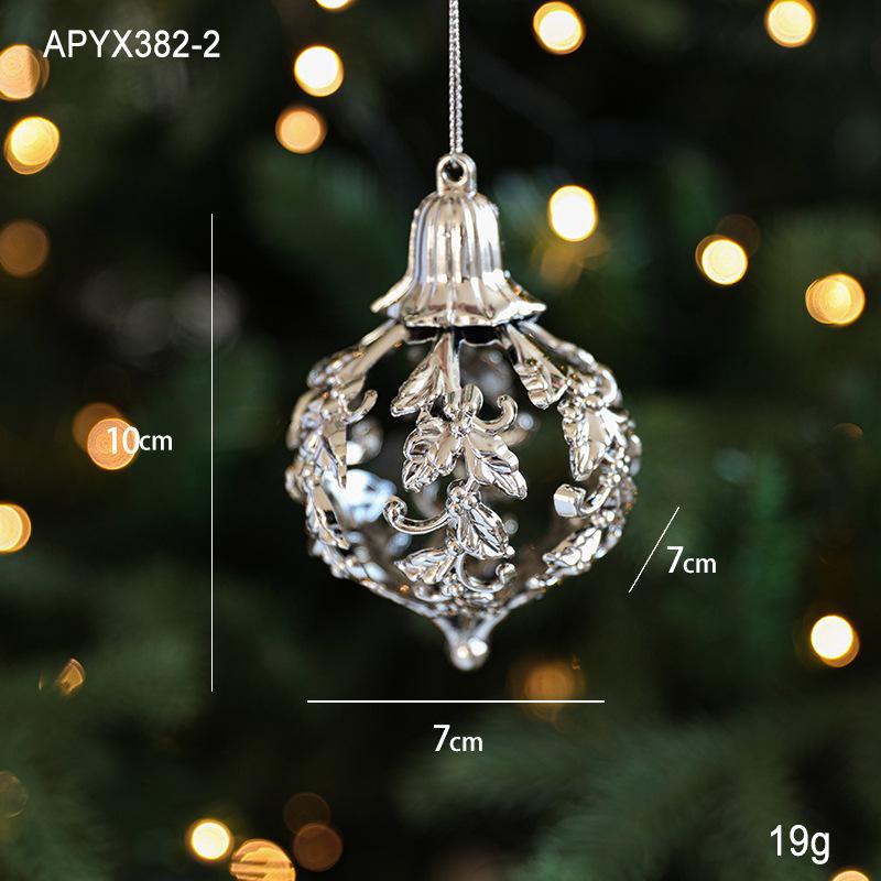Silver Irregular Electroplated Christmas Tree Ornaments - Glossy Plastic Pendants In Stock