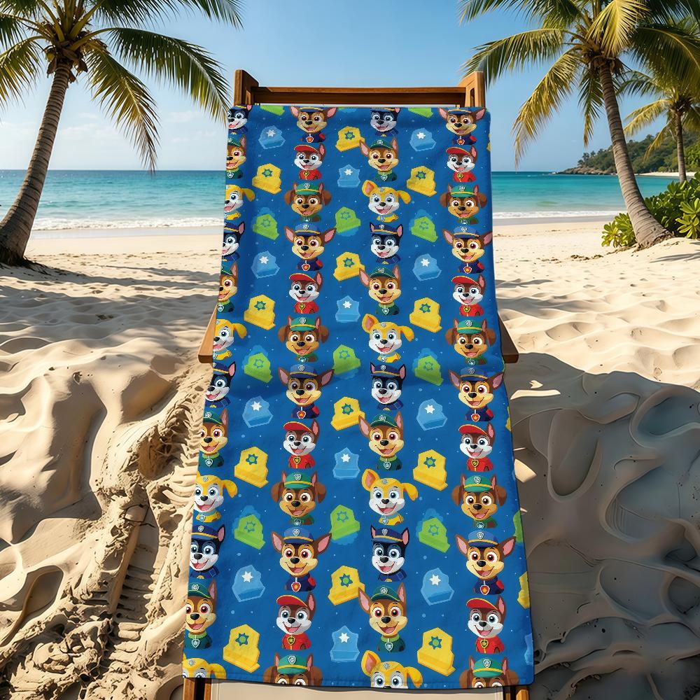 Cartoon P-PAW P-Patrol-ES Towel For Outdoor Camping Beach Towel Super Absorbent Quick-Drying Summer Towel