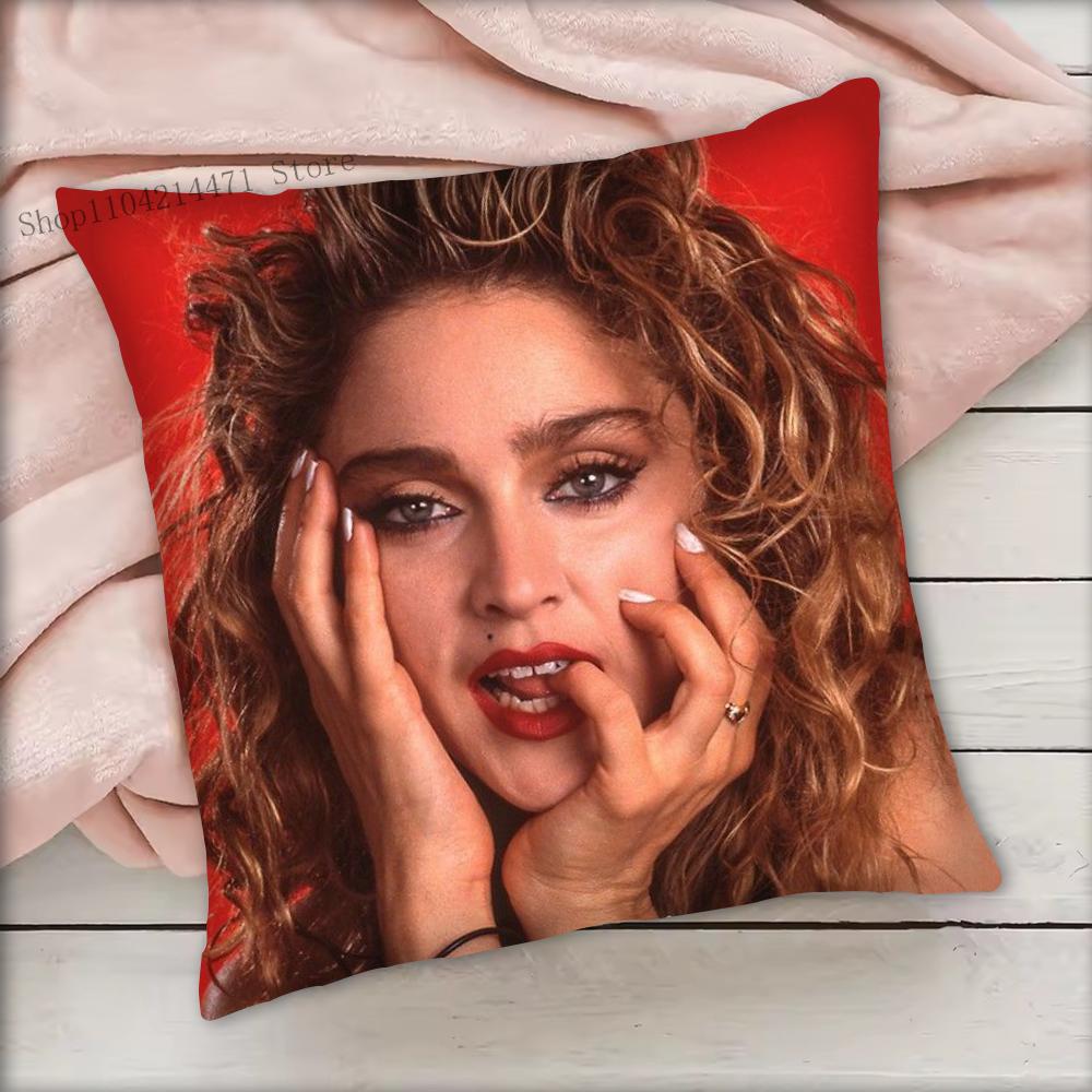 1pc Madonna Pillow Case Square Bedroom Sofa Leisure Comfort Cushion Car Living Room Home Decoration