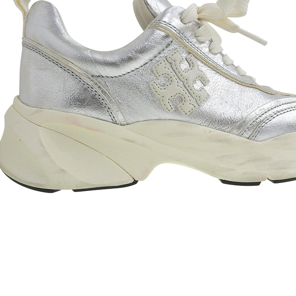 Tory Burch Excellent condition Good Luck Trainer sneakers, women's, silver metallic, size 6M shoes 6 M Silver metallicUsed