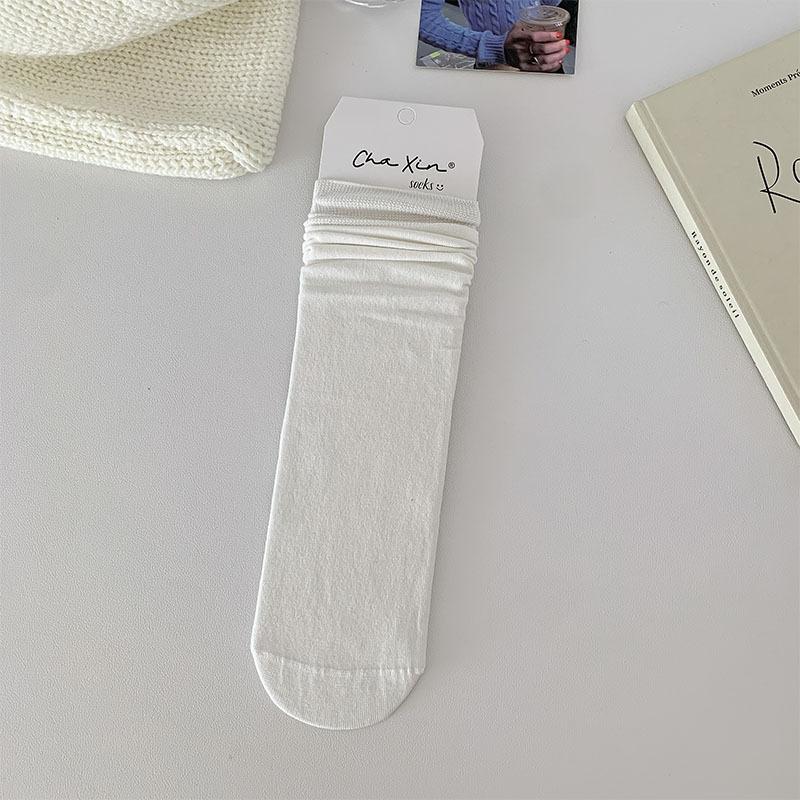 Stacks Of Socks And Socks, Solid Color Thin Mid-Season Socks, Loafers, Basic Models With Versatile And Simple