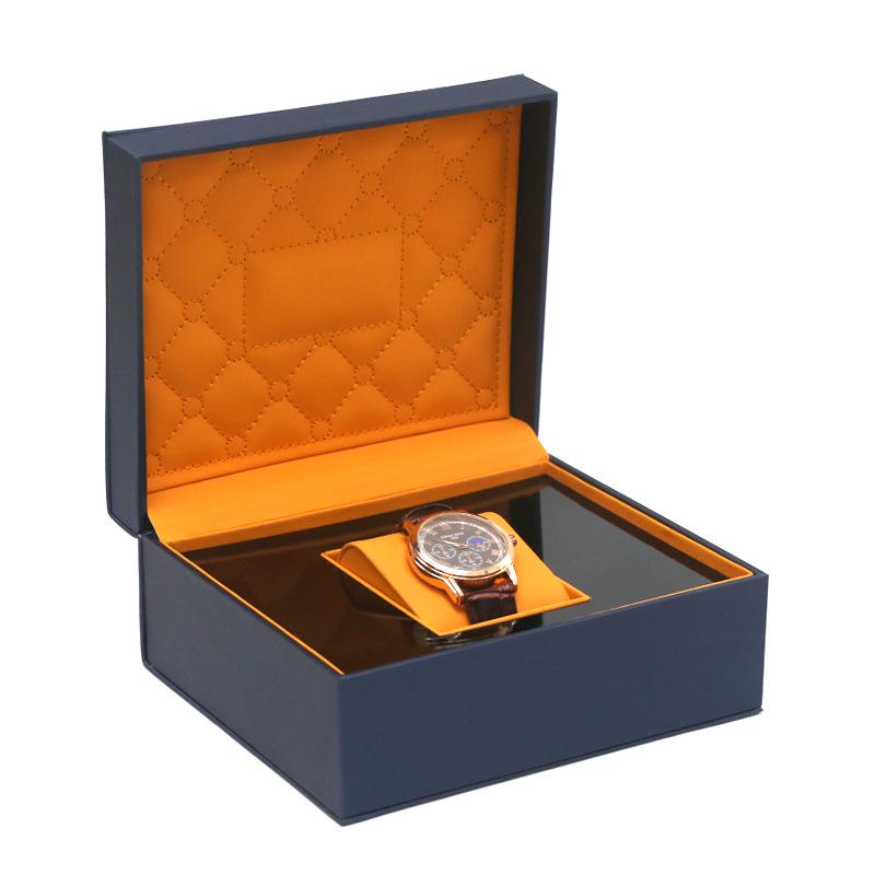 

Brushed Texture PU Leather Watch Box - New Style Jewelry Display Gift Box жёлтый