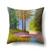 Forest Landscape Pattern Decorative Pillowcase Car Sofa Square Cushion Pillowcase