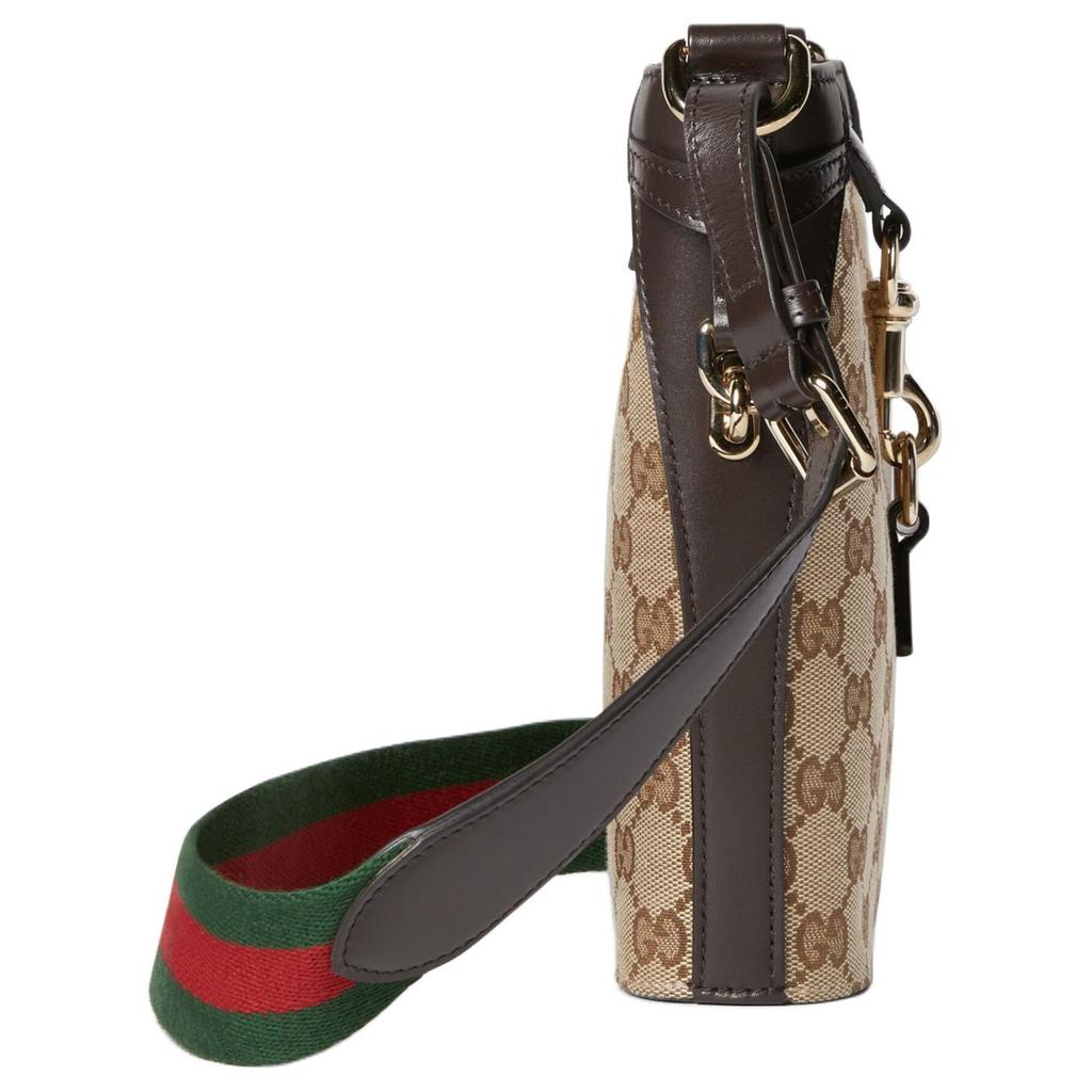 Gucci Jackie 1961 GG Supreme Mini Bucket Bag Beige Canvas Brown Leather Gold Hardware Daily Use 782919-FADAC-9762
