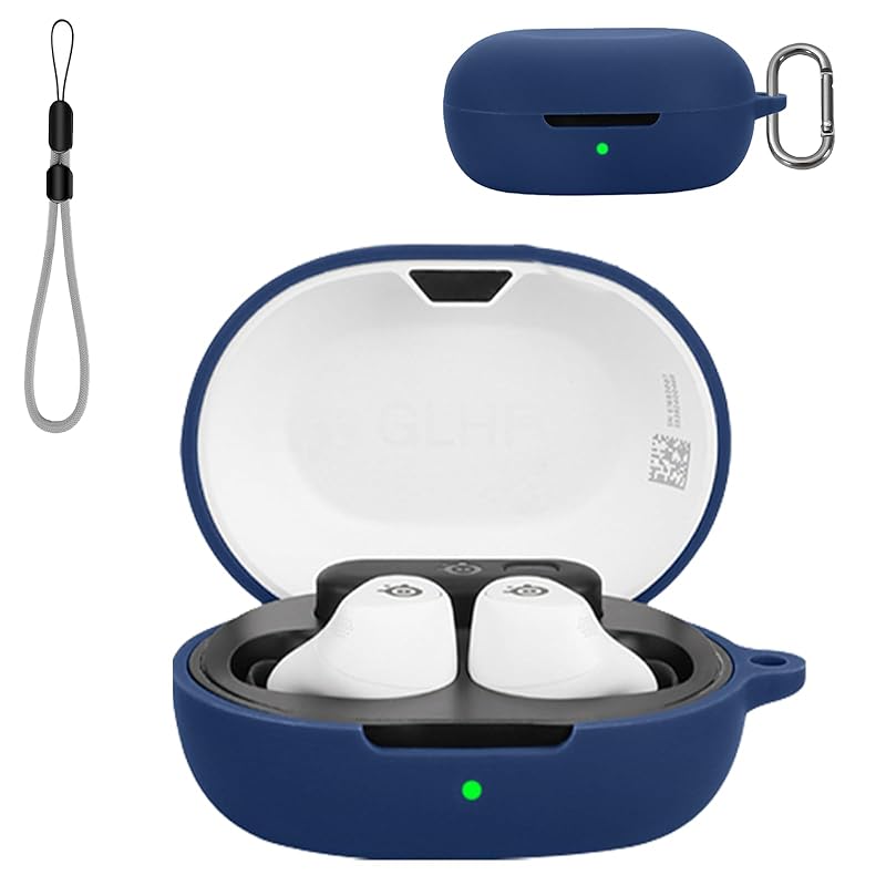 

SteelSeries Arctis GameBuds for case Cover [YANMONGI] Wireless earphones protective cover silicone protective case -With chain charging case cover