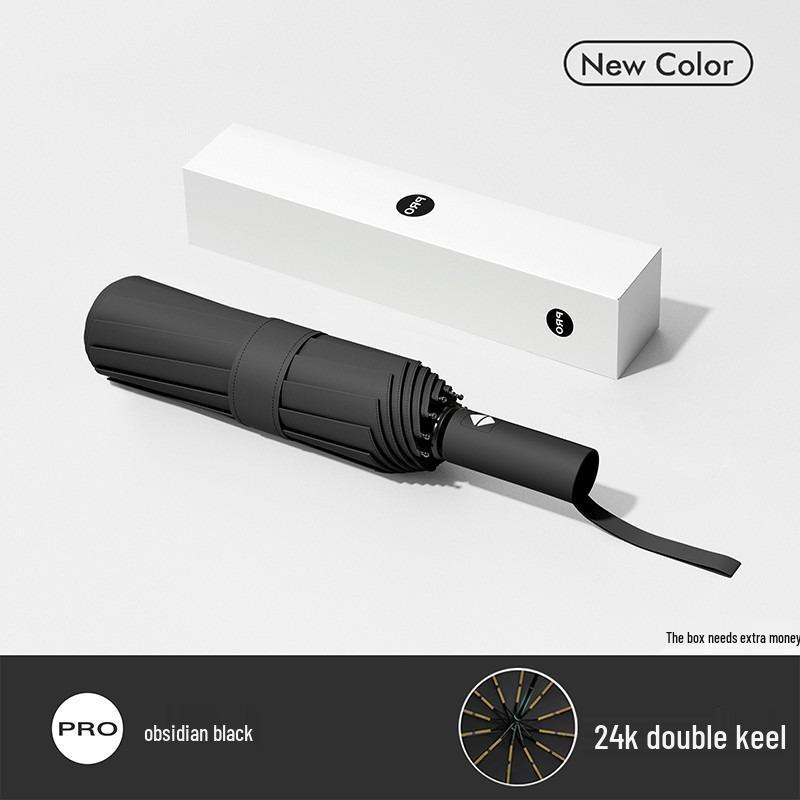 24-Rib Automatic Folding Umbrella: High-End, Large, UV Protection for All Weather