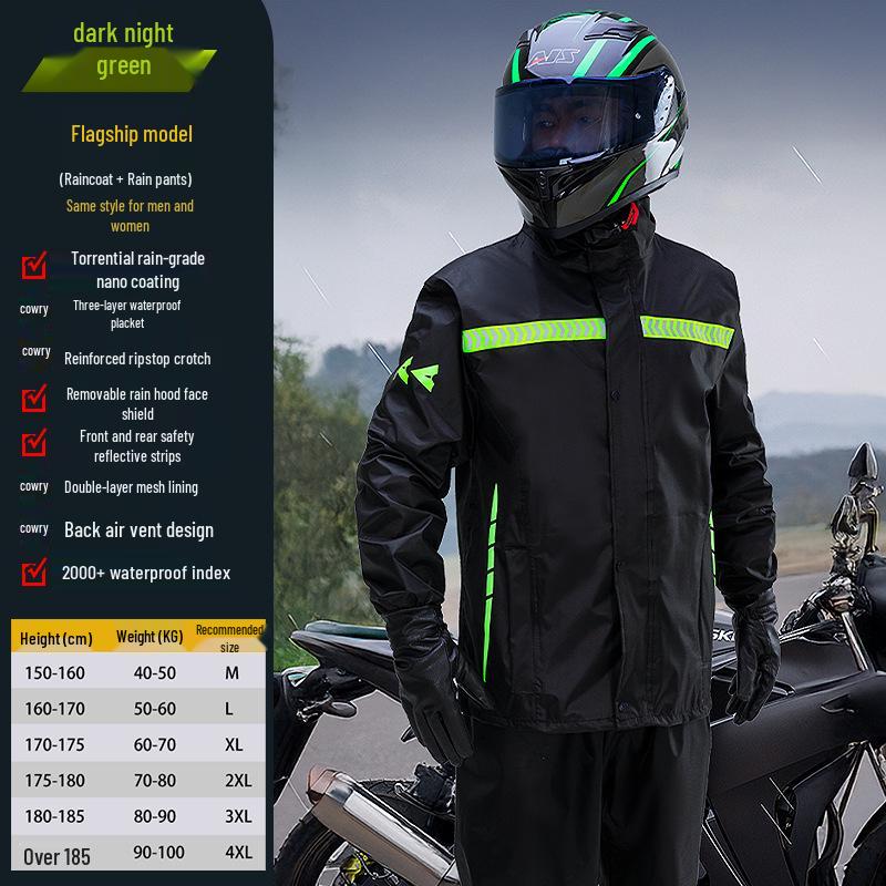 Unisex Long Raincoat Overcoat Set for Hiking & Travel