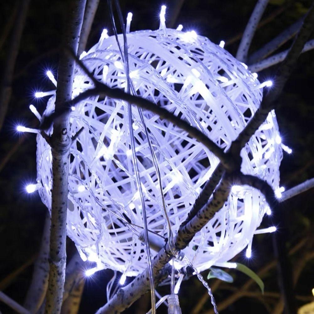 Высококачественный подвесной светильник 20 см, светодиодный светильник, многоцветный, ротанговый шар, светодиодная гирлянда для сада белый