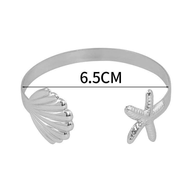 Vacation Style Shell & Starfish Open Adjustable Women's Arm Ring