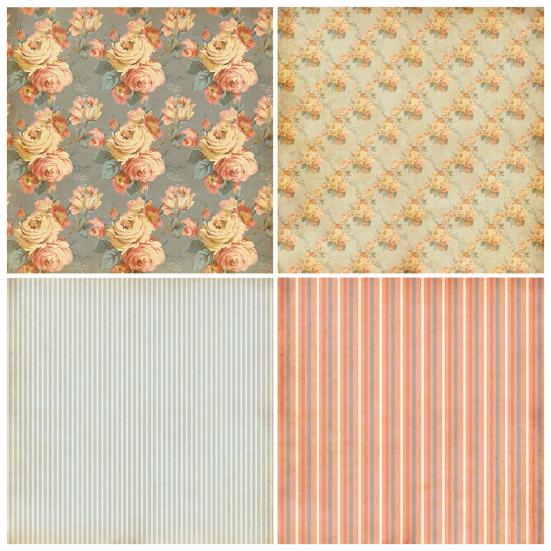 12Buc Material Hârtie Vintage Jurnal Hârtie Elegant Flore Model Scrapbooking Hârtie DIY Artizanat