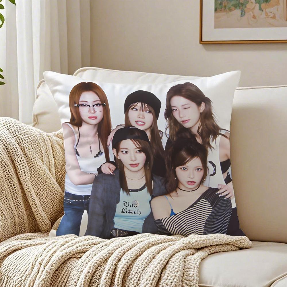 GirlGroup Kpop RRESCENE Cushion Cover Pillowcase Antidustmite living Room Sofa Decor Cushion Room