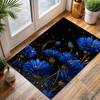 Blue Daisy Pattern Carpet for Living Room Bedroom Bedside Floor Mat Sofa Table Area Rugs Home Decor Large Size Luxury Gift