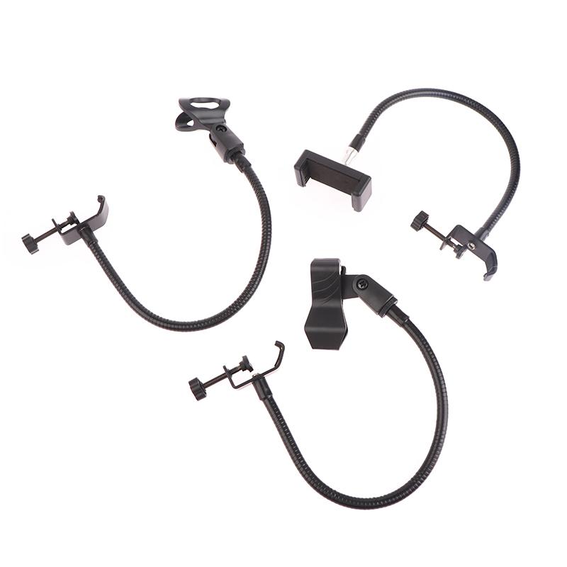 Flexibilní mikrofonní husí krk Stojan na telefon se stolní svorkou pro rozhlasové vysílací studio Zařízení pro živé vysílání Stanice