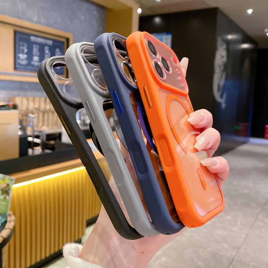 Applicable to iPhone11promax mobile phone case Apple 11 skin-feeling transparent magnetic lens removable cover