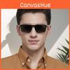 Óculos de Sol Quadrados Pretos Uv400 Para Homens Com Lentes Polarizadas Para Dirigir E Esportes Ao Ar Livre