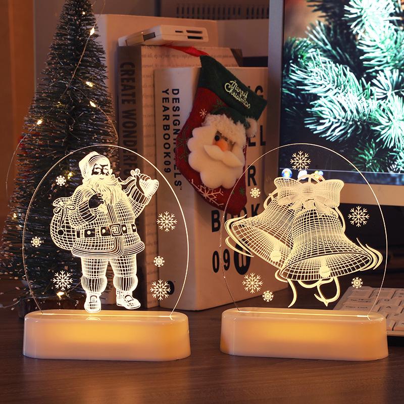 3D Neon LED Christmas Ornament Night Light