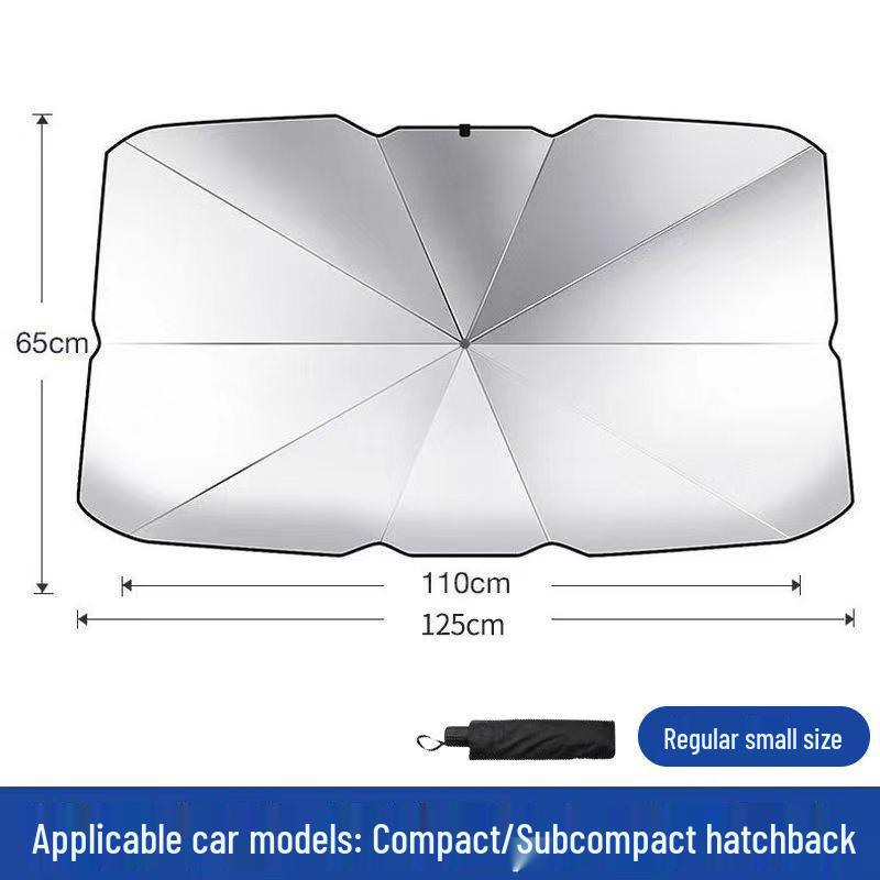 Car Windshield Sunshade: Titanium Silver Heat Insulation for Summer Cooling
