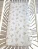Cotton fitted sheet for a crib 120x60 cm - beige teddy bear with a rainbow