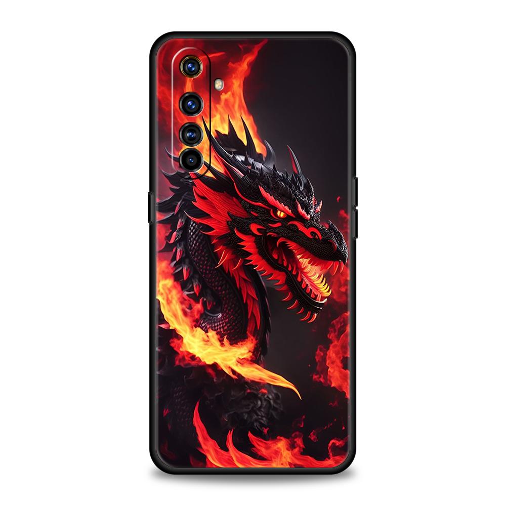 Illusory Color Chinese Dragon Soft TPU For Realme 12 11 10 9 Pro Plus GT2 GT3 GT5 7 8 Pro C21 C25 C35 Pro Shockproof Phone Case