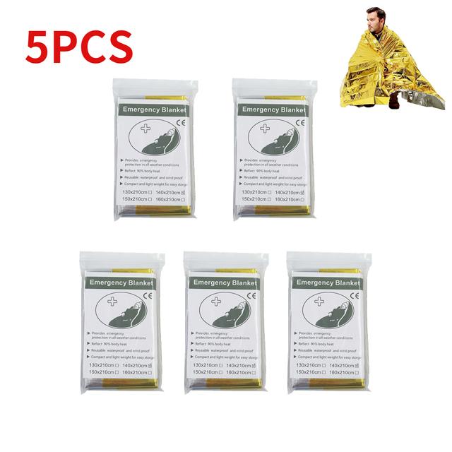 5-30 stücke Outdoor Notfall Überleben Decke Erste Hilfe Rettungs Kit Wasserdicht Wasserdichte Folie Thermische Camping Militär Decke Heißer