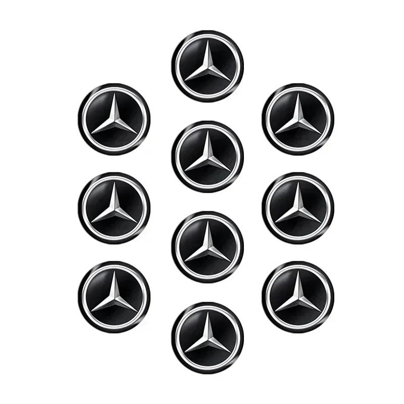 14mm Car Remote Key Sticker Aluminum Emblem Decal For Mercedes Benz AMG Smart W205 C300 W203 W206 W108 W124 W126 W140 W168 W169