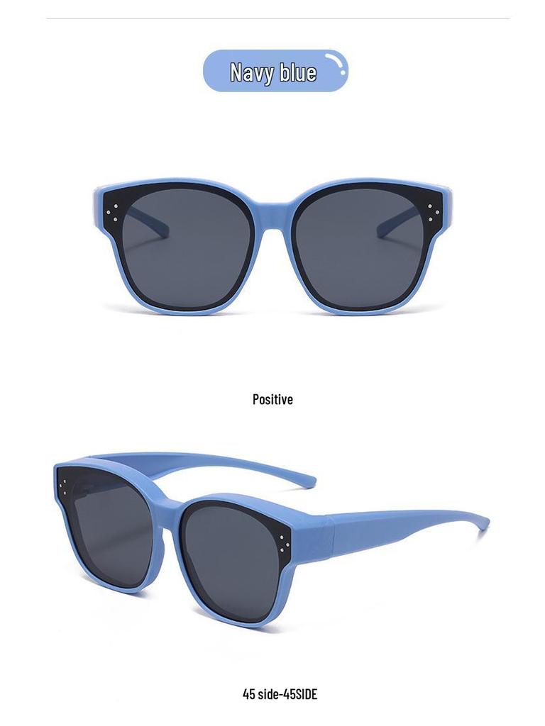 Dziecięce spolaryzowane okulary przeciwsłoneczne nakładane na okulary korekcyjne - Wiatrochronna ochrona oczu dla nastolatków